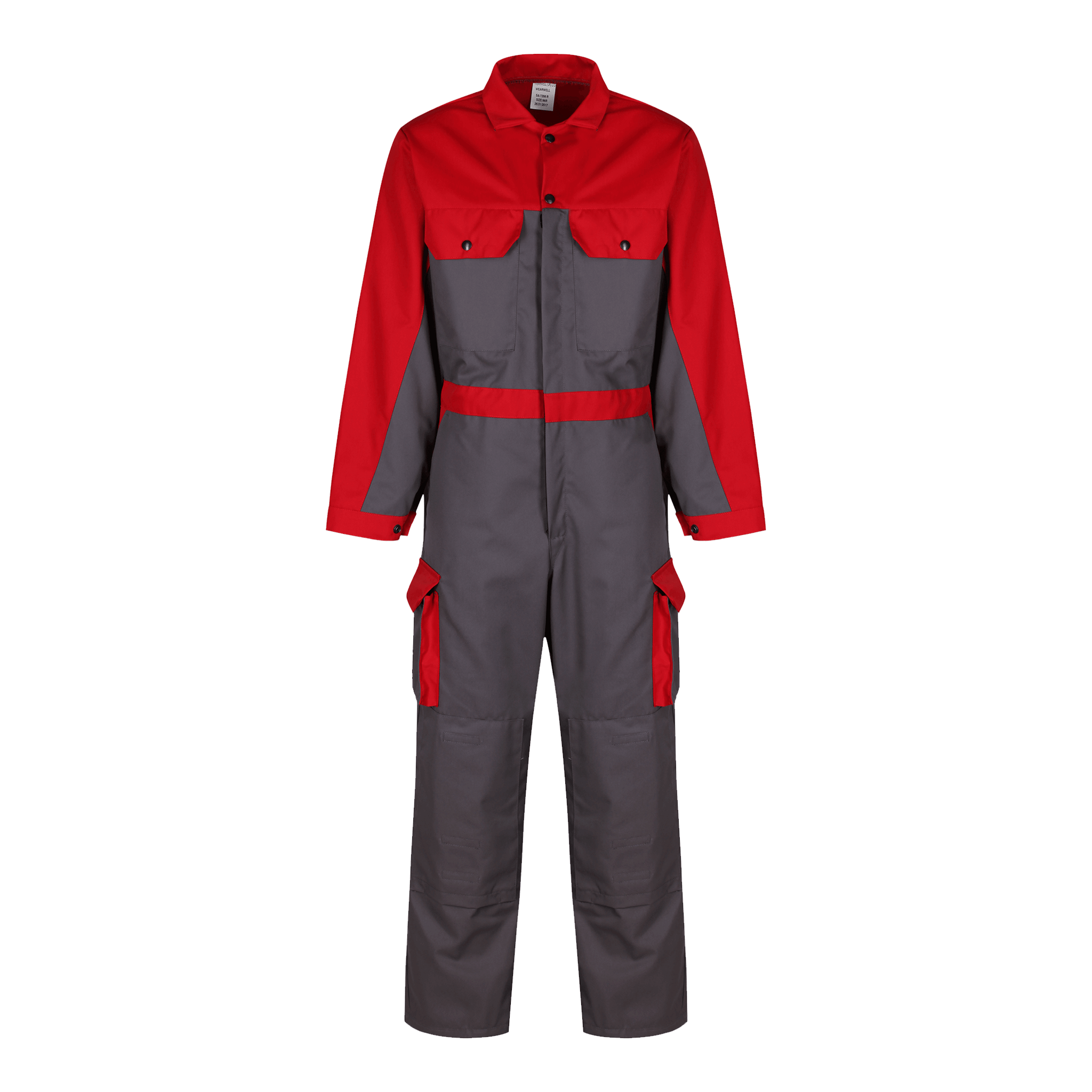 Red & Grey Flame Retardant Coverall - Wearwell – Wearwell (UK) Ltd