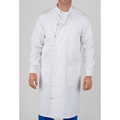 White Unisex Howie Lab Coat - Wearwell (UK) Ltd